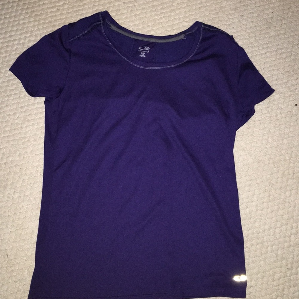 navy blue/purple champion workout top
